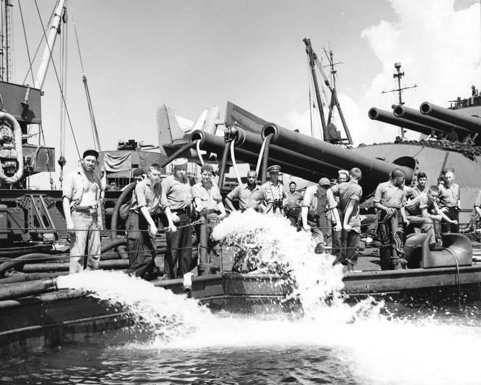 May be an image of 8 people and submarine